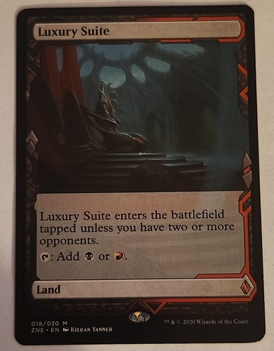 FOIL Luxury Suite MTG CLB  Extended  NM Rakdos Dual Rare Battle Bond Land - Picture 3 of 5