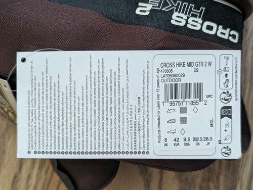 Salomon Cross Hike Mid GTX 2 Boot Women’s Shoes Maroon Red Brown Size 9.5 New - Picture 17 of 19