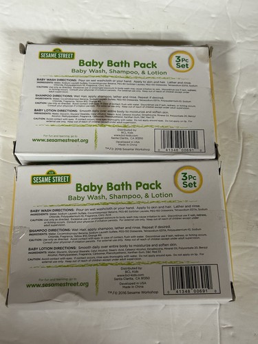 Sesamstraße Baby Badepaket Set Shampoo Lotion Pflege Reiseflaschen Säuglinge - Bild 3 von 3