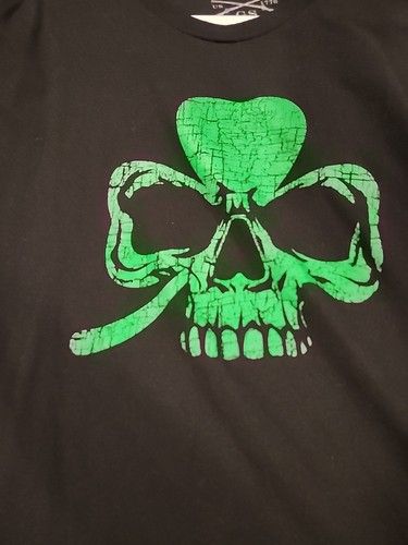 Mens Grunt Style 2XL XXLarge Black SS Shamrock Punisher St Patrick's Day - Picture 2 of 5