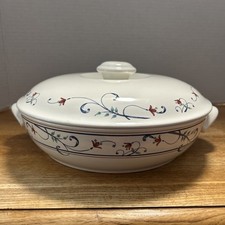 Mikasa Intaglio Annette CAC20 Round Soufflé Bowl With Lid