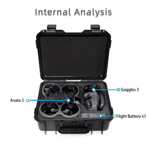 Hard Waterproof Carrying Case For DJI Avata 2 Drone Suitcase Explosion Proof Box - Picture 7 of 15