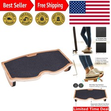 Ergonomic Wood Foot Rest for Enhanced Circulation & Comfort, 350lbs Capacity,...