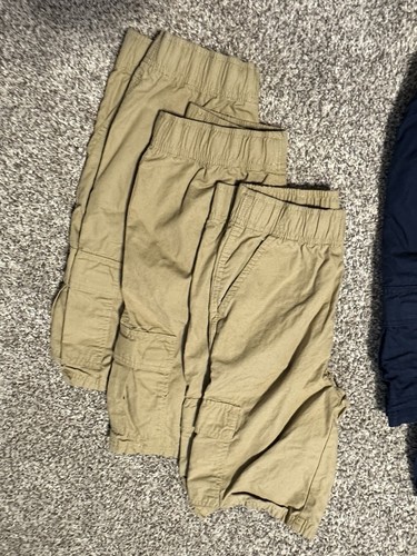 CARGO SHORTS 14 The Children's Place BOYS Pull On LOT of 6 Khaki Grey Blue Navy - Picture 3 of 5