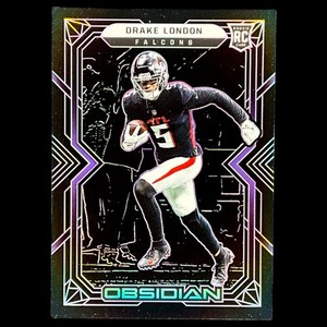 2022 Panini Obsidian - Rookies Electric Etch Purple #112 Drake London /100 (RC)