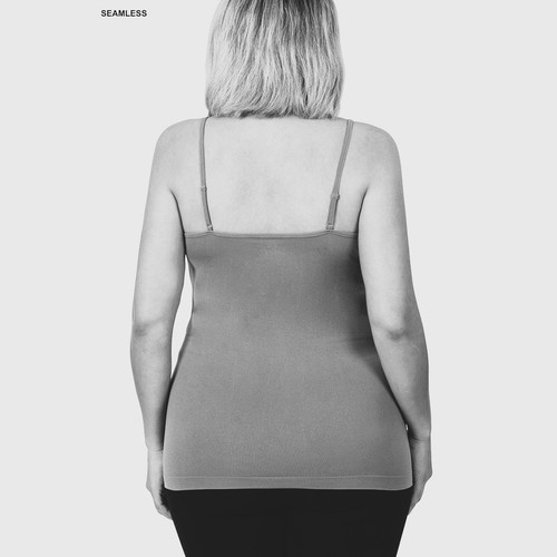 2X/3X Mocha Seamless Camisole with Adjustable Straps Plus Size Neutral - Imagen 2 de 12