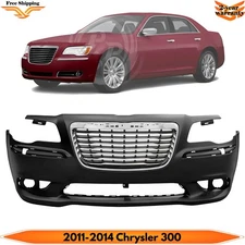 Front Bumper Cover Paintable & Grille Assembly Kit For 2011-2014 Chrysler 300