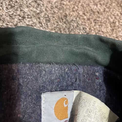 Vintage Carhartt CB143 Spruce Green Blanket Lined Chore Coat Size L - Bild 13 von 13