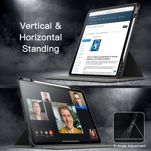 JETech Rotating Case for iPad Pro 12.9-Inch 2022/2021/2020/2018, Auto Wake/Sleep - Picture 22 of 50