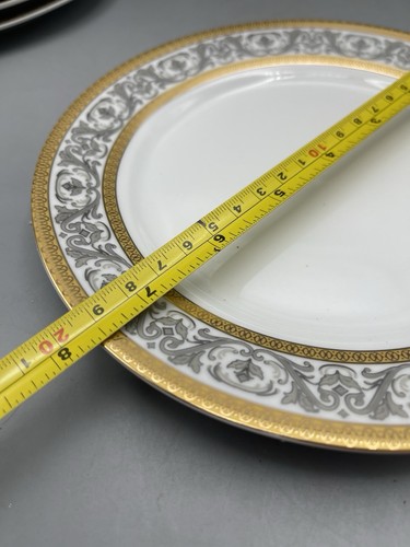 Royal Scotland Vintage Salad Plates Silver And Gold Encrusted Set Of 8 - Picture 3 of 5
