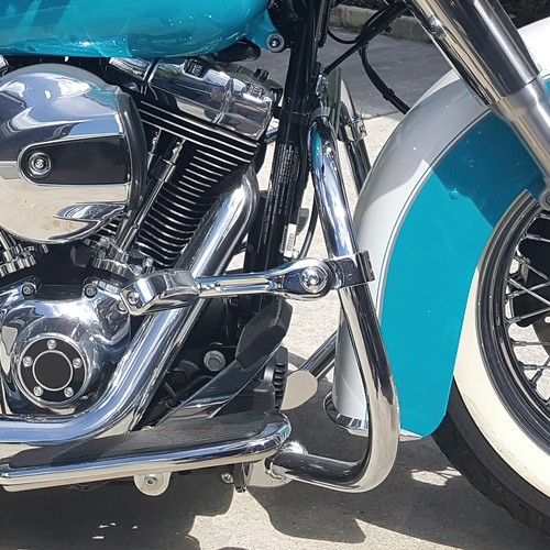 Chrome Engine Guard Highway Crash Bar pour Harley Softail Deluxe FLSTN 05-17 2016 - Photo 5/16