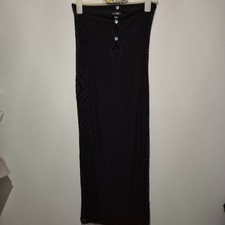 Black midi cut out bust bodycon dress size 10 missy empire brand new