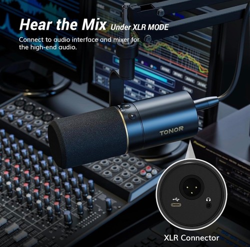 TONOR USB/XLR Microphone, Broadcast-quality Dynamic Studio PC Mic with Boom Arm - Picture 5 of 13