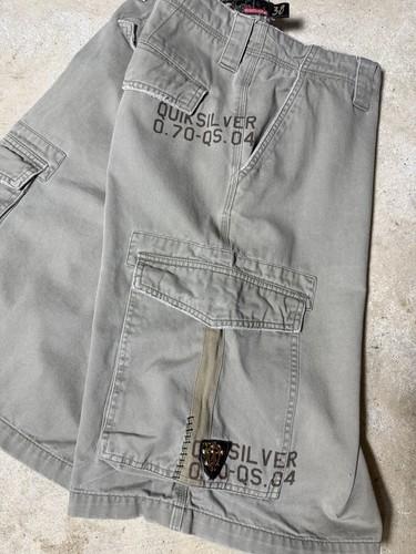 Vintage Y2K Quiksilver Surfwear Baggy Military Cargo Shorts - Picture 6 of 8