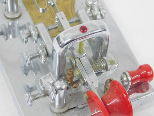 Vibroplex Original Deluxe Chrome Vintage Ham Radio Telegraph Key (SN 206435) - Picture 4 of 7