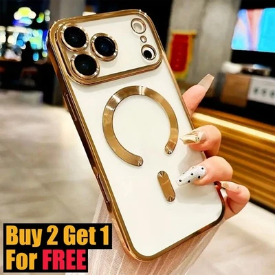 For iPhone 17 Air 16 15 14 13 12 11 Pro Max Case Magnetic Camera Lens Protector