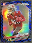 2025 Panini Prizm Football Black and Blue Checker Tez Johnson #381