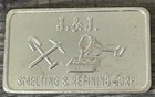 RARE VINTAGE J & J SMELTING & REFINING .CORP .999 FINE SILVER ART BAR