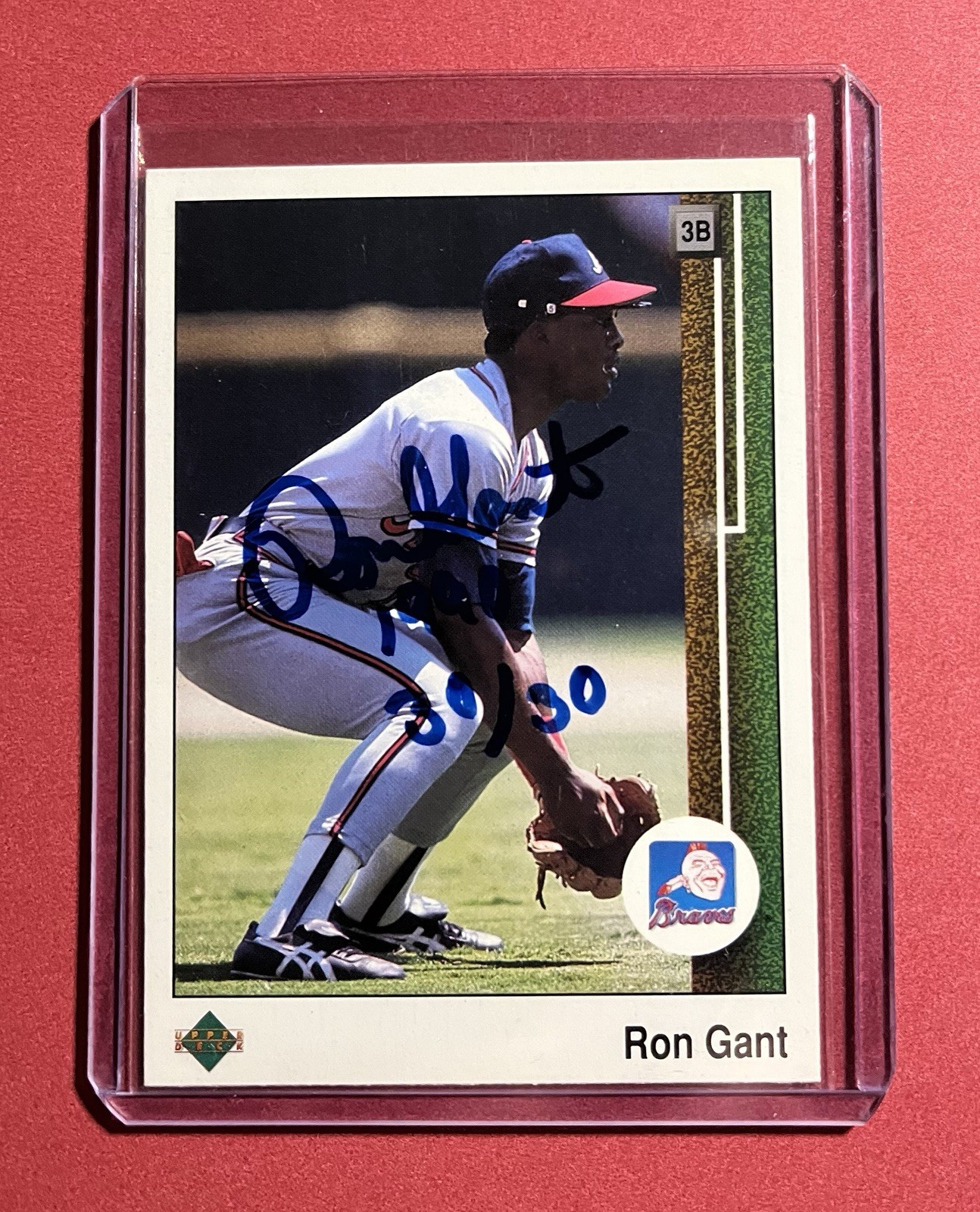 Signed Autographed 1989 Upper Deck Ron Gant #378