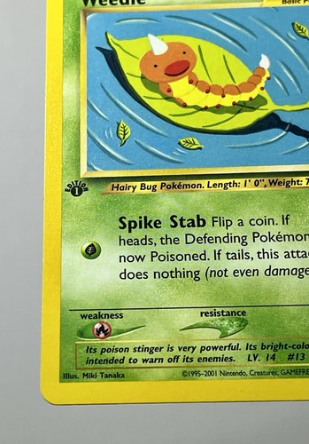Weedle 70/75 (LP) 1st Edition Common Neo Discovery 2002 WOTC Pokémon Card - Picture 8 of 12