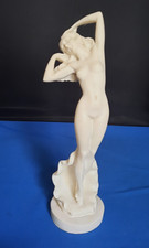 Cast Alabaster Nude Goddess Aphrodite Sculpture (32 cm tall)
