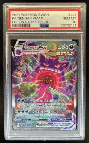 2021 Pokemon SWSH Fusion Strike Gengar VMAX #271/264 PSA 10 GEM MINT