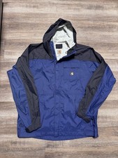 Carhartt Jacket Blue Heavy Duty Storm Defender Shoreline Rain Coat Men's XLarge