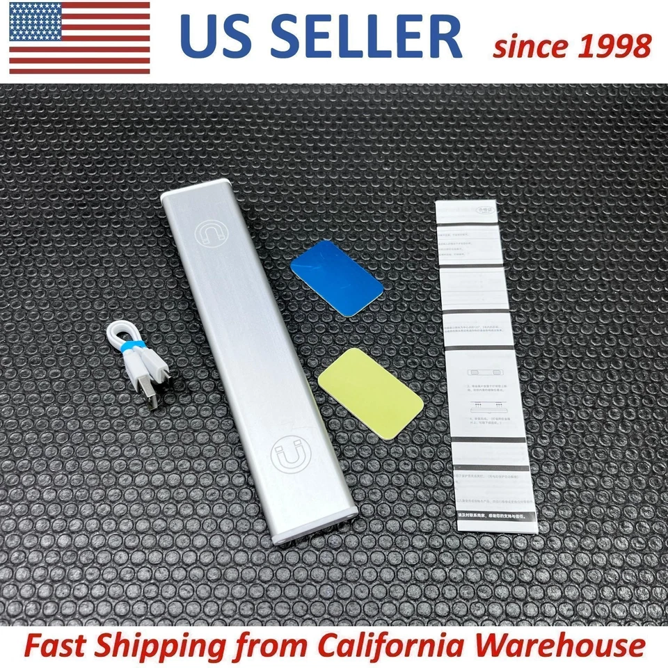 Lámpara de luz recargable con sensor de movimiento LED debajo del armario armario cocina USB Foto 4 de 4