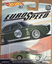 Hot Wheels Car Culture EuroSpeed 1965 Alfa Romeo Giulia Sprint GTA 1:64 Green