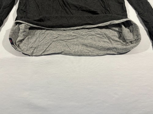 Faherty Shirt Gray Mens Long Sleeve Reversible Pima Cotton Crew Pullover Sz L - Picture 8 of 11