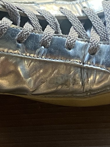 GOLDEN GOOSE GGDB SUPER STAR Mens Silver Sneaker US 12 EU 42 UK 9 USED in JPN - Picture 12 of 13