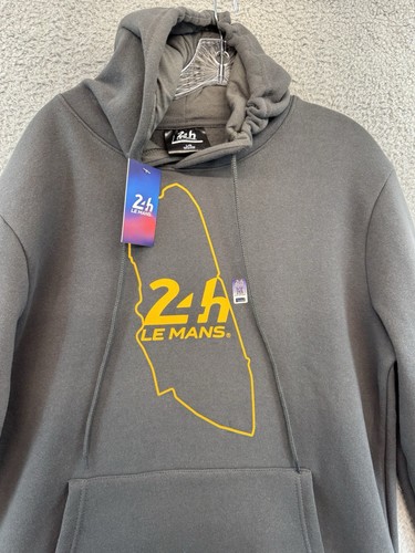24h LE MANS Racing 2022 Authentic Men’s Hoodie Sweatshirt Size Large Gray NWT - Picture 2 of 23