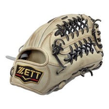 ZETT Soft Baseball Glove, Ivory, Pro Status, for Outfield Use, BRGB30277