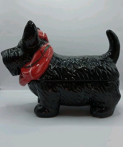 Scottie Dog Tartan Beret & Scarf Biscuit Sweet Cookie Jar - Grandma Wild’s 2015 - Picture 2 of 11