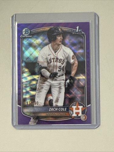 2025 Bowman Chrome Zach Cole Purple Wave /250
