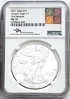 2021 SILVER EAGLE HERALDIC EAGLE TYPE 1 FIRST RELEASES NGC MS70 JOHN MERCANTI