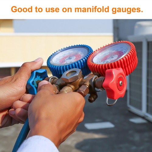 Round Wheel Handle Faucet Handles Manifold Gauges Knob Aluminum Alloy Red - Bild 6 von 6