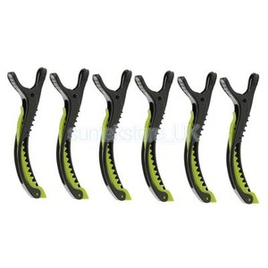 6Pcs Hair Grip Clips Clamps Hairdressing Salon Hairpins Plastic Sectioning Grip