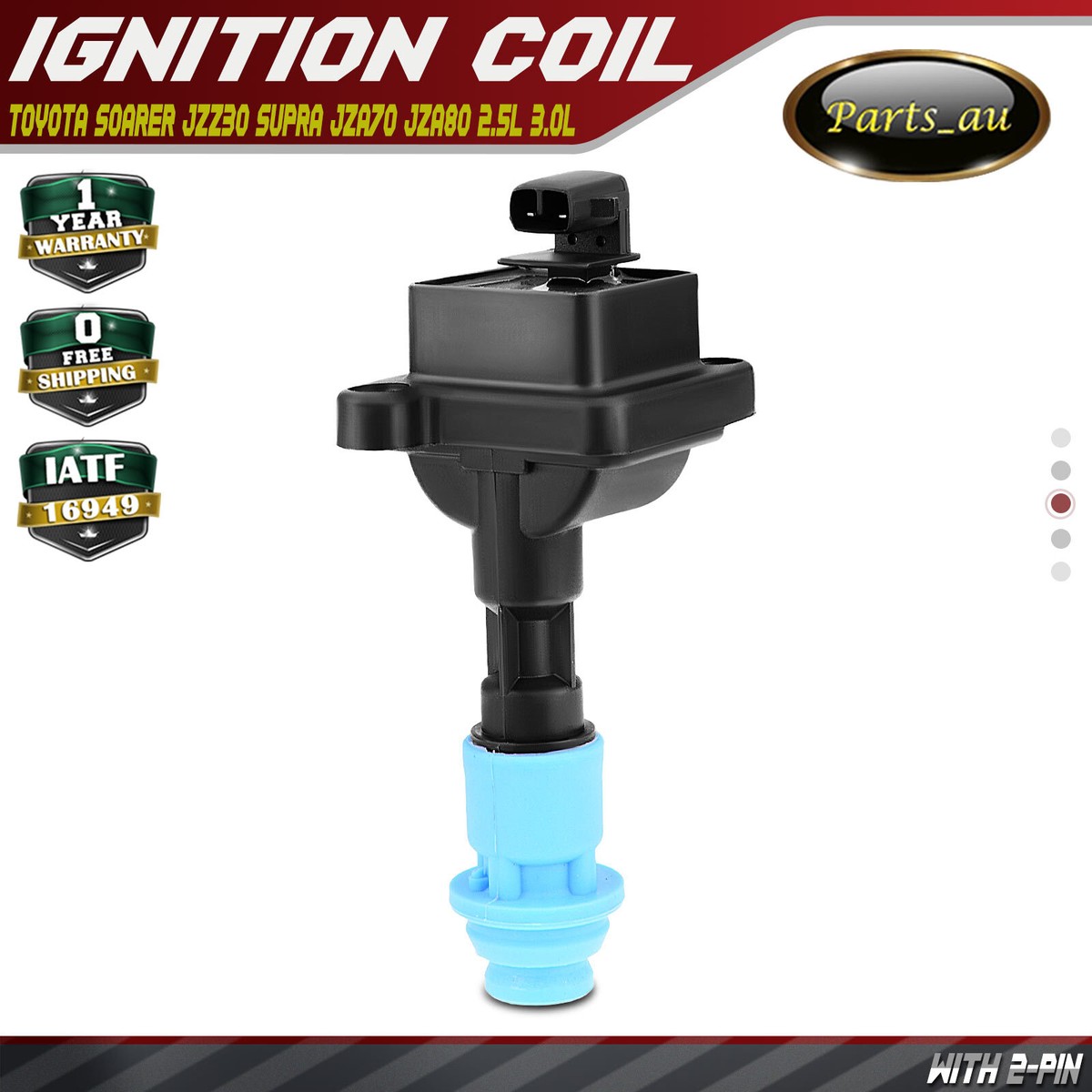 6 IGNITION COILS for SUPRA SOARER 2.5L 3.0L TWIN TURBO JZZ30 JZA80 6 CYL 6 IGNITION COILS for SUPRA SOARER 2.5L 3.0L TWIN TURBO JZZ30 JZA80 6 CYL