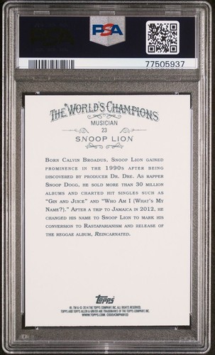 2014 Topps Allen & Ginter Snoop Dogg Lion PSA 10 #23 Pop Century Icon - Picture 2 of 2