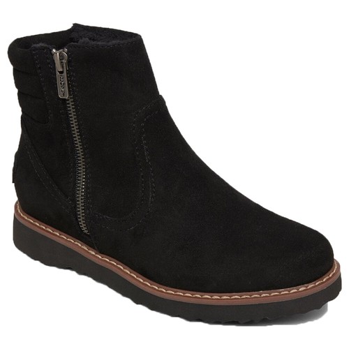 Roxy Boots Womens Fur Warm Lined Zipped Faux Suede Ankle Shoes UK 3 - 8 Jover - Picture 12 of 21