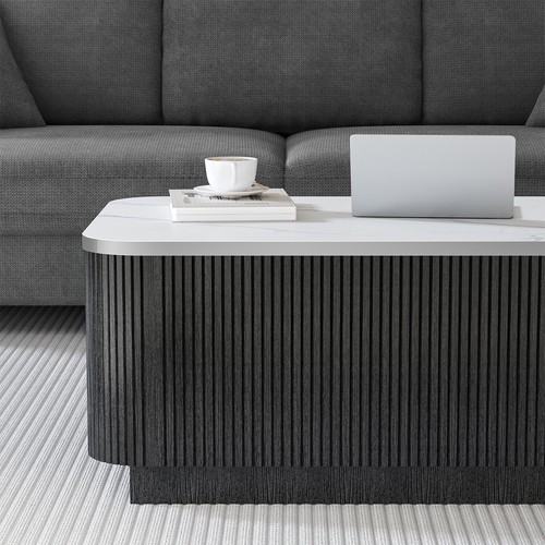 Couchtisch Marmoriert Wohnzimmertisch Sofatisch Kaffeetisch Beistelltisch 120x60 - Bild 37 von 44