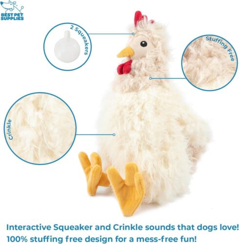 Mallard Mates Plush Dog Toy - Stuffing Free - Crinkles & Squeaks for Pet Play - Picture 3 of 11