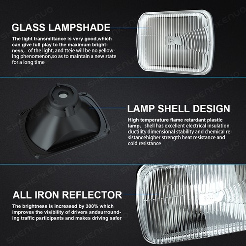 For Chevrolet K1500 K2500 K3500 1988-99 Pickup 5x7" 7x6" Led Headlight HI/Lo DRL - Bild 2 von 18