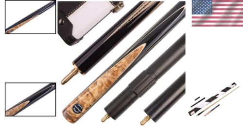 Elite 3/4 Piece Snooker Cue Kit 57 Inches with Elegant Ebony Butt & Leather Case - Picture 2 of 9