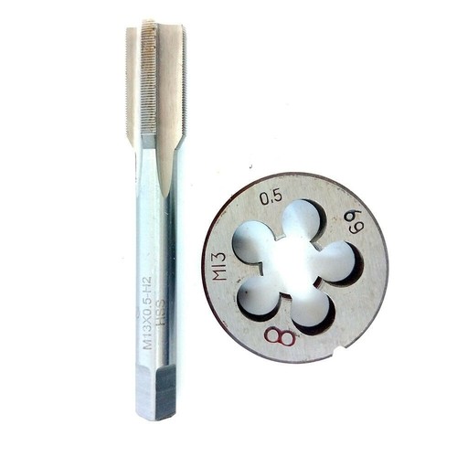 HSS M13 x 0.5mm Plug Tap & M13 x 0.5mm Die CNC Metric Taper Thread Right Hand - Picture 4 of 8