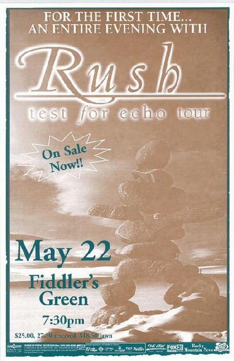 RUSH DENVER 1997 TEST FOR ECHO TOUR CONCERT POSTER | eBay