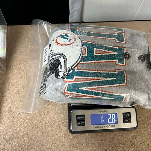 Miami Dolphins Felpa con Cappuccio Uomo Grande Grigio Fanatici Pullover Manica Lunga Nuova L - Foto 7 di 7