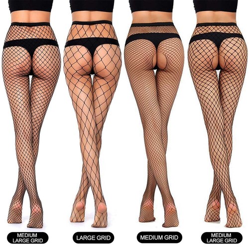4Pairs Women High Waist Pantyhose Fishnet Stockings Mesh Tights Thigh Socks New - Picture 2 of 23