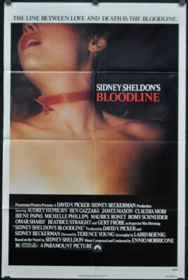 BLOODLINE 1979 ORIGINAL 27X41 NEAR MINT MOVIE POSTER AUDREY HEPBURN BEN GAZARRA 
